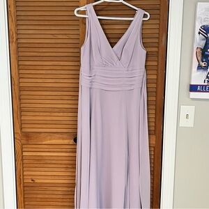 Davids Bridal lilac sleeveless bridesmaid/prom dress